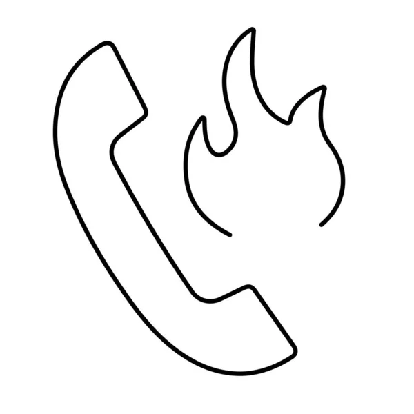 Icône Hotline Sur Fond Blanc Illustration Vectorielle — Image vectorielle