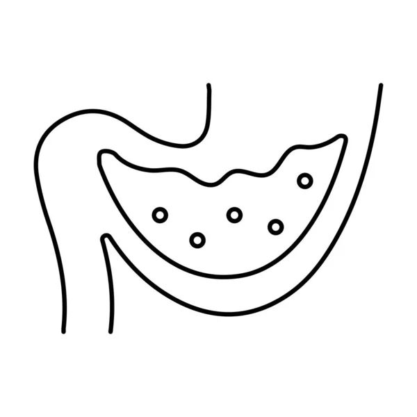 白い背景の腸のアイコンベクトルイラスト — ストックベクタ
