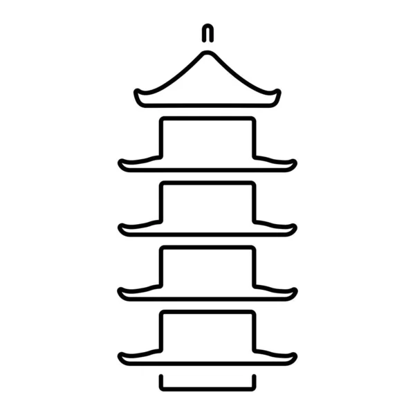 Ícone Samurai Japonês Fundo Branco Ilustração Vetorial — Vetor de Stock