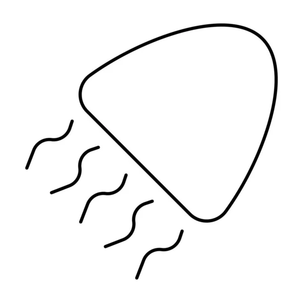 白色背景上的水母交叉图标 矢量插图 — 图库矢量图片