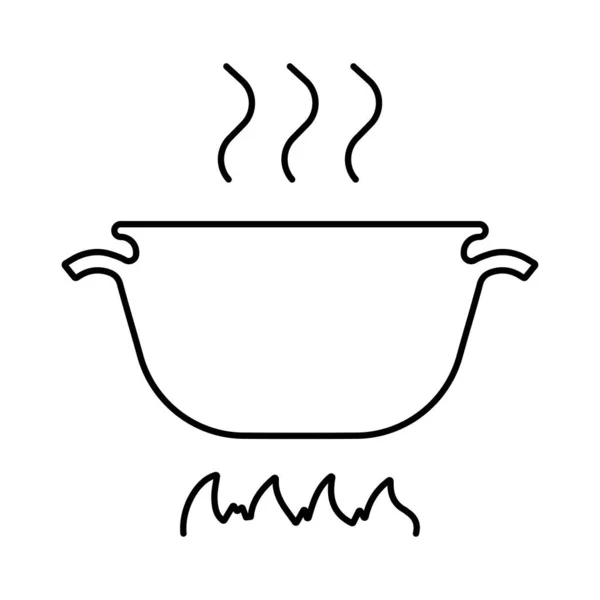 白色背景上的厨房图标 矢量插图 — 图库矢量图片