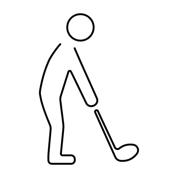Golf Symbol Auf Weißem Hintergrund Vektor Illustration — Stockvektor