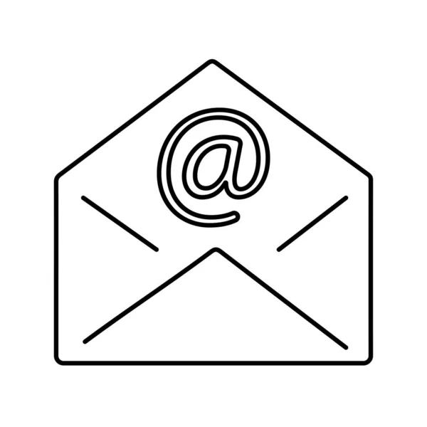 Mail Εικονίδιο Τουαλέτας Λευκό Φόντο Διανυσματική Απεικόνιση — Διανυσματικό Αρχείο