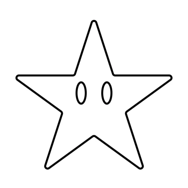Иконка Звезды Марио Белом Фоне Векторная Иллюстрация — стоковый вектор
