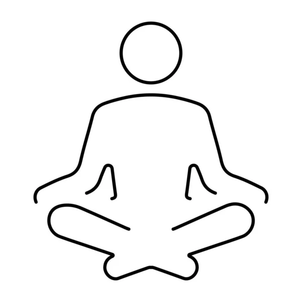 Иконка Медитации Белом Фоне Векторная Иллюстрация — стоковый вектор