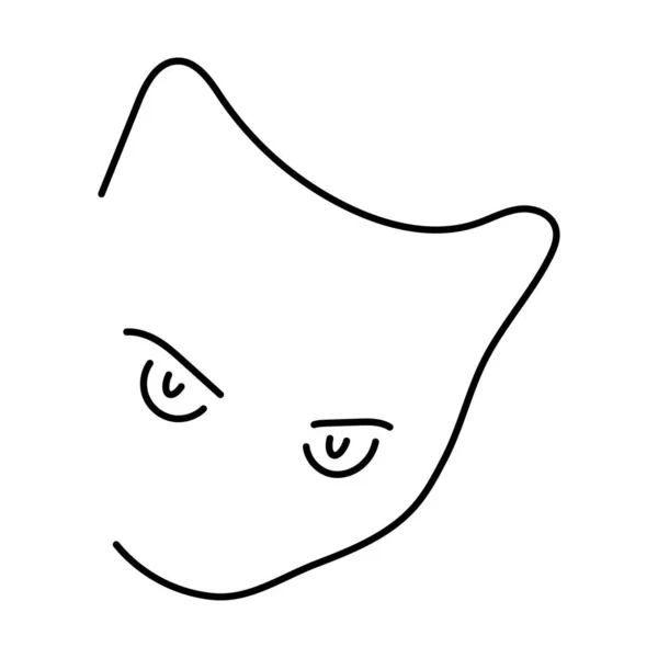 白色背景上的猫图标 矢量插图 — 图库矢量图片