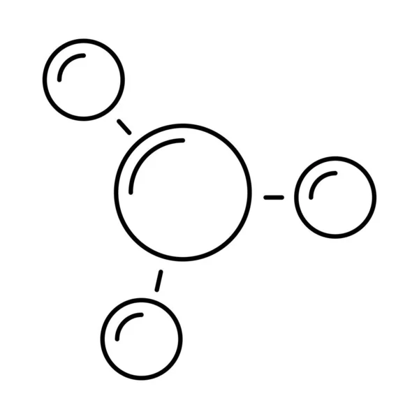 Icona Della Molecola Sfondo Bianco Illustrazione Vettoriale — Vettoriale Stock
