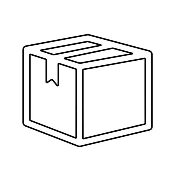 Paket Ikon Vit Bakgrund Vektor Illustration — Stock vektor