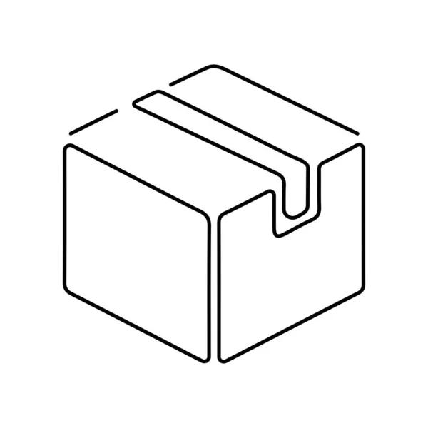 Paket Ikon Vit Bakgrund Vektor Illustration — Stock vektor