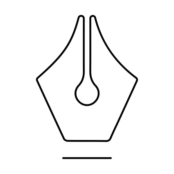 Pen Icon White Background Vector Illustration — Stock Vector
