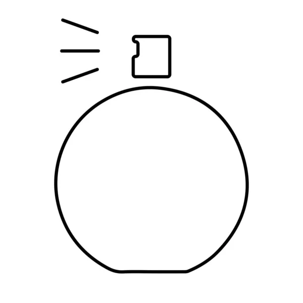 Ikona Parfému Bílém Pozadí Vektorová Ilustrace — Stockový vektor