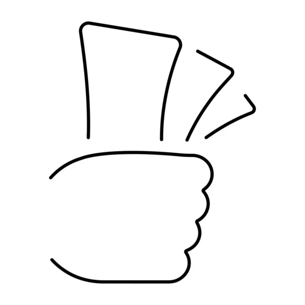 Значок Грошової Руки Білому Тлі Векторні Ілюстрації — стоковий вектор