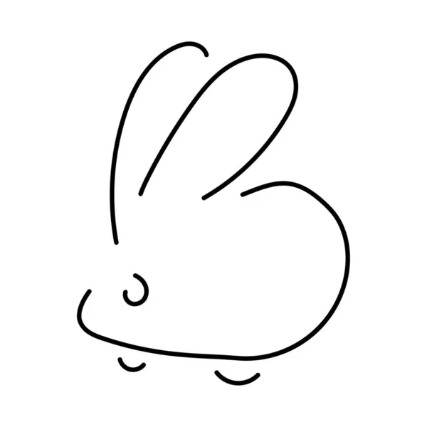 Icona Del Coniglio Sfondo Bianco Illustrazione Vettoriale — Vettoriale Stock