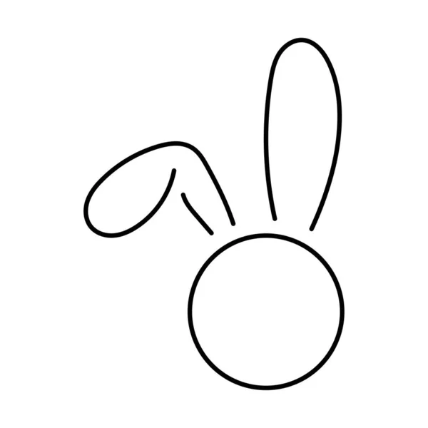 白色背景上的兔子图标 矢量插图 — 图库矢量图片