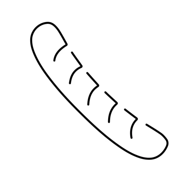 Icône Saucisse Sur Fond Blanc Illustration Vectorielle — Image vectorielle
