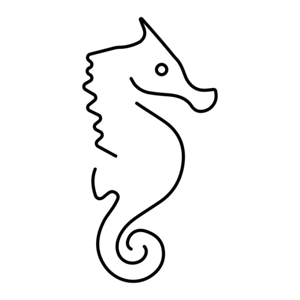 Ikon Kuda Laut Diisolasi Pada Latar Belakang Putih Ilustrasi Vektor - Stok Vektor