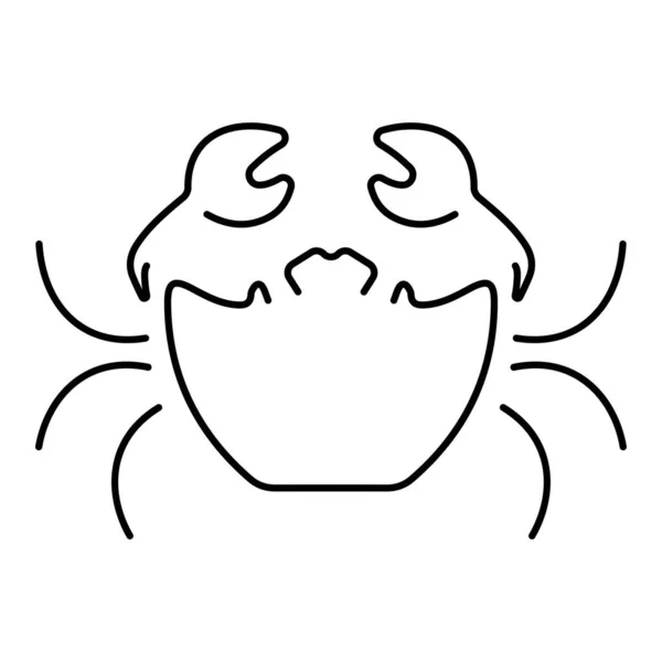 Krabben Symbol Isoliert Auf Weißem Hintergrund Vektorillustration — Stockvektor