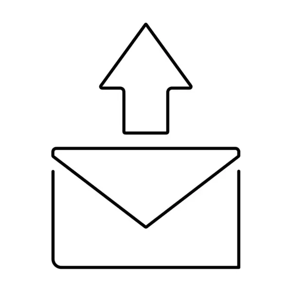 Envoyer Message Icône Isolé Sur Fond Blanc Illustration Vectorielle — Image vectorielle