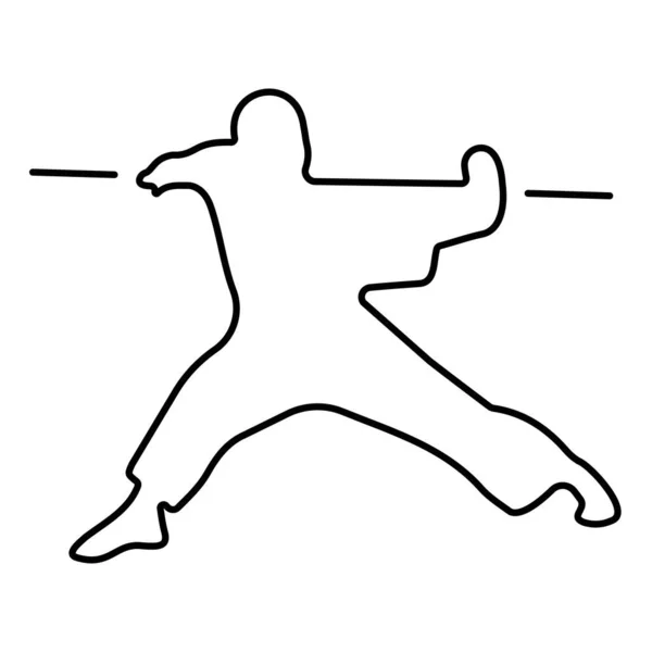 Shaolin Icono Aislado Sobre Fondo Blanco Ilustración Vectorial — Vector de stock