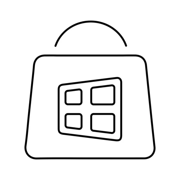 Ikona Internetového Obchodu Izolované Bílém Pozadí Vektorové Ilustrace — Stockový vektor