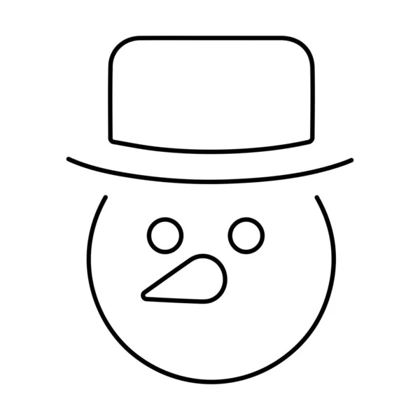 白色背景上的雪人图标 矢量插图 — 图库矢量图片