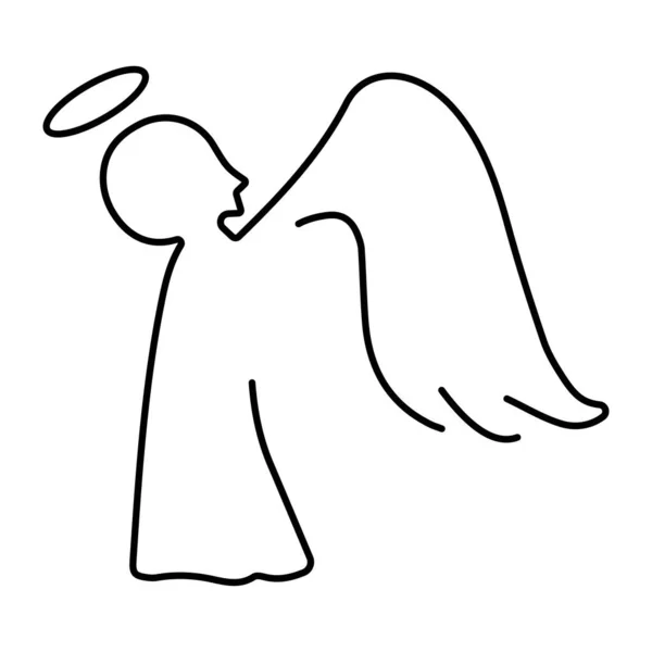 Engel Symbol Isoliert Auf Weißem Hintergrund Vektorillustration — Stockvektor