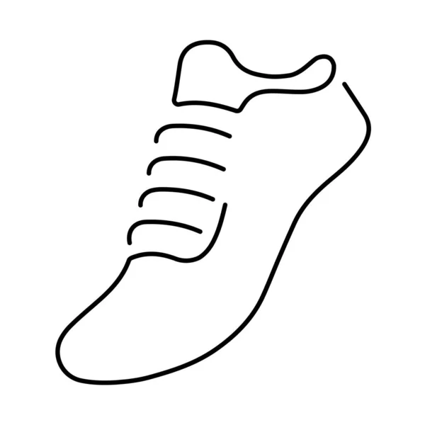 Sportschoenen Icoon Witte Achtergrond Vector Illustratie — Stockvector