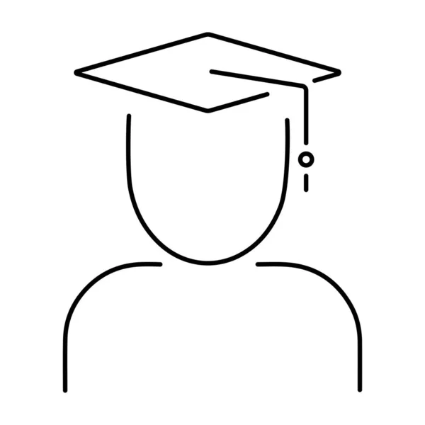 白色背景的学生图标 矢量插图 — 图库矢量图片