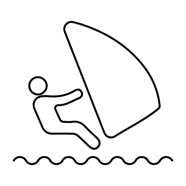 Surfsymbol Auf Weißem Hintergrund Vektorillustration — Stockvektor