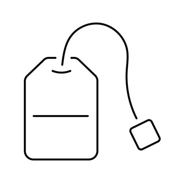 白い背景に孤立したティーバッグのアイコンベクトルイラスト — ストックベクタ