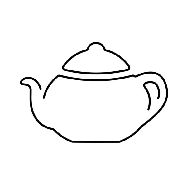 茶时间图标分离在白色背景 矢量插图 — 图库矢量图片
