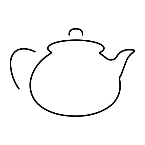 茶时间图标分离在白色背景 矢量插图 — 图库矢量图片