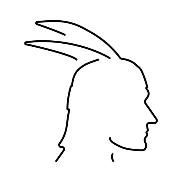 白色背景上的印地安人图标 矢量插图 — 图库矢量图片