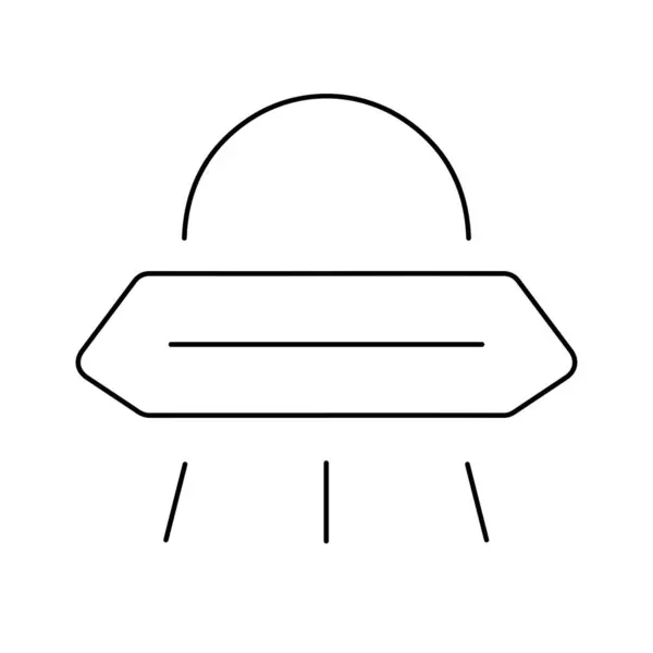 Ufo Symbol Isoliert Auf Weißem Hintergrund Vektorillustration — Stockvektor