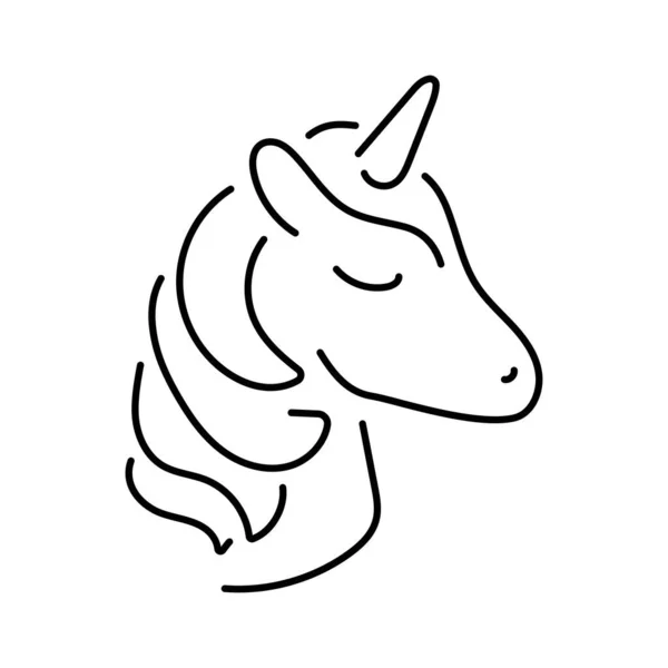 Ikon Tanduk Unicorn Pada Latar Belakang Putih Ilustrasi Vektor - Stok Vektor