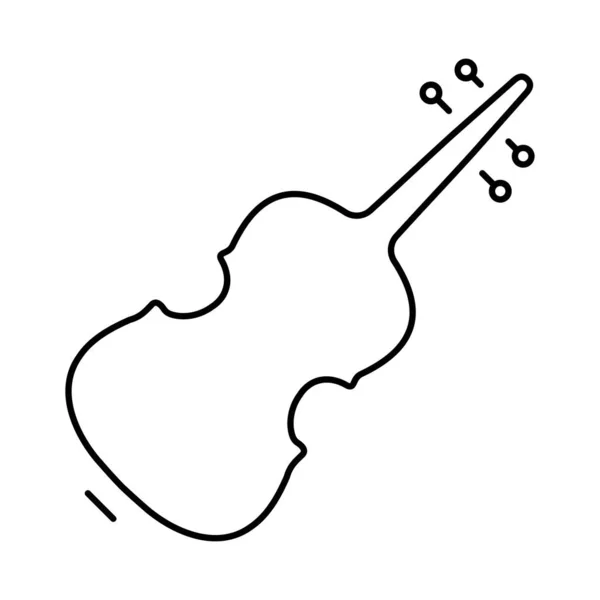 在白色背景上孤立的小提琴图标 矢量插图 — 图库矢量图片