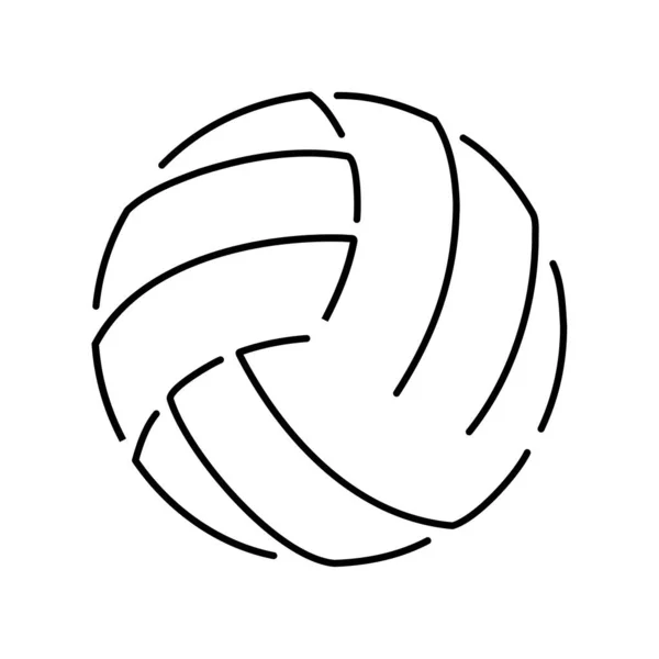 Icono Bola Voleibol Aislado Sobre Fondo Blanco Ilustración Vectorial — Vector de stock