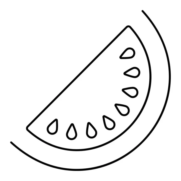 白色背景下孤立的西瓜图标 矢量插图 — 图库矢量图片