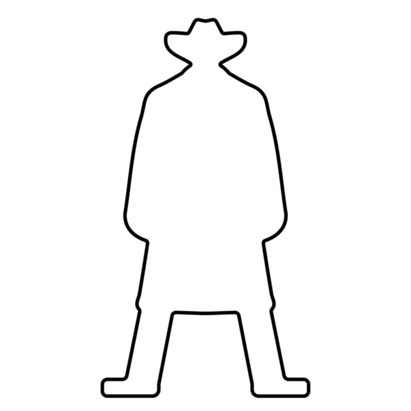 Ícone Cowboy Isolado Fundo Branco Ilustração Vetorial — Vetor de Stock