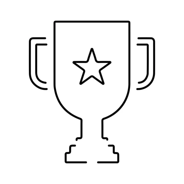 Иконка Кубка Победителя Белом Фоне Векторная Иллюстрация — стоковый вектор