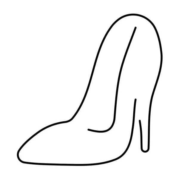 Beyaz Arkaplanda Izole Edilmiş Kadın Ayakkabı Simgesi Vektör Illüstrasyonu — Stok Vektör