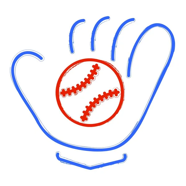 Brosse Baseball Sur Fond Blanc Illustration Vectorielle — Image vectorielle