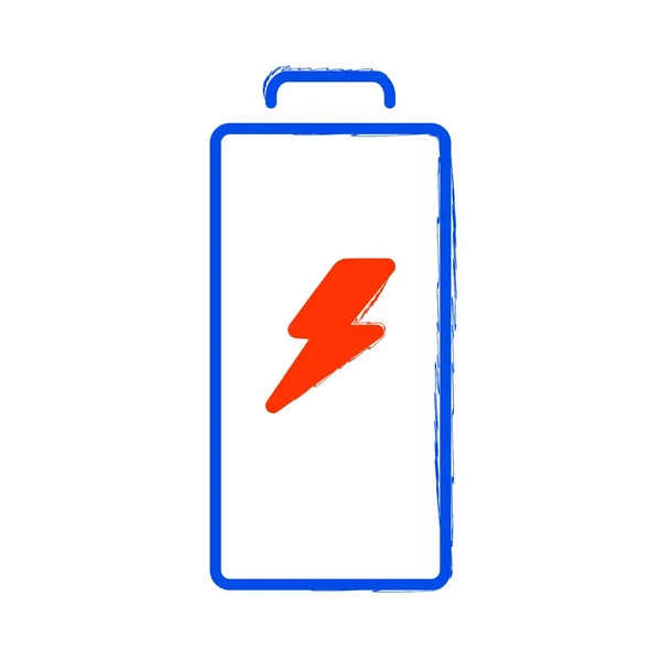 Batteriepinsel Auf Weißem Hintergrund Vektor Illustration — Stockvektor