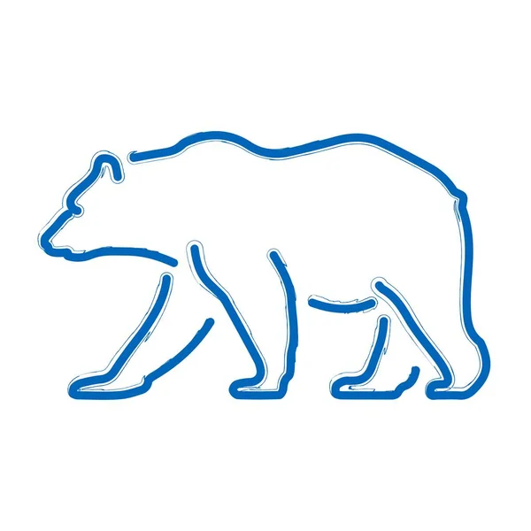 Ведмідь Пензлик Білому Тлі Векторні Ілюстрації — стоковий вектор