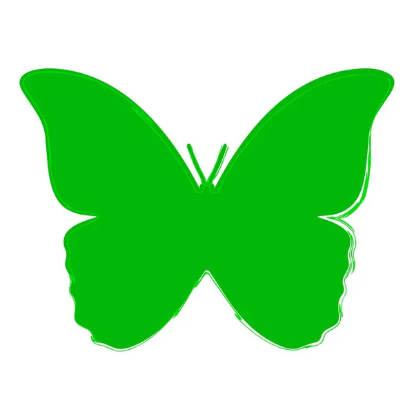 Motýlí Štětec Bílém Pozadí Vektorová Ilustrace — Stockový vektor