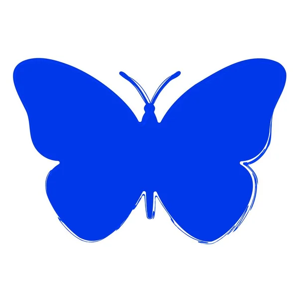 Motýlí Štětec Bílém Pozadí Vektorová Ilustrace — Stockový vektor