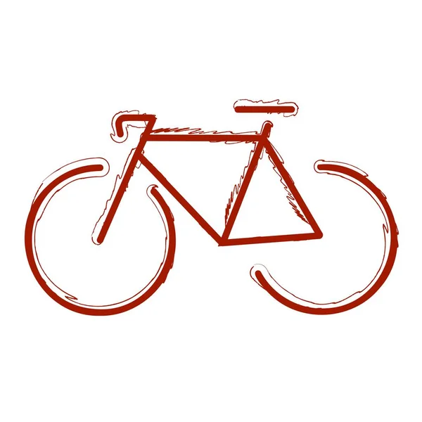 Brosse Vélo Sur Fond Blanc Illustration Vectorielle — Image vectorielle