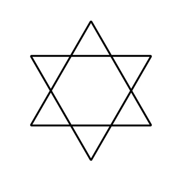 Stern Des David Symbols Auf Weißem Hintergrund Vektorillustration lizenzfreie Stockvektoren