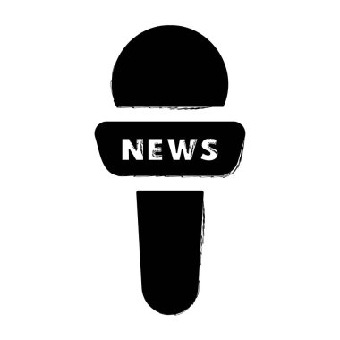 beyaz arkaplanda haber fırçası, vektör illüstrasyonu.