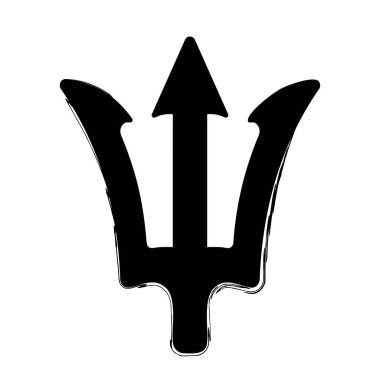 Beyaz arkaplanda üç dişli poz fırçası, vektör illüstrasyonu.